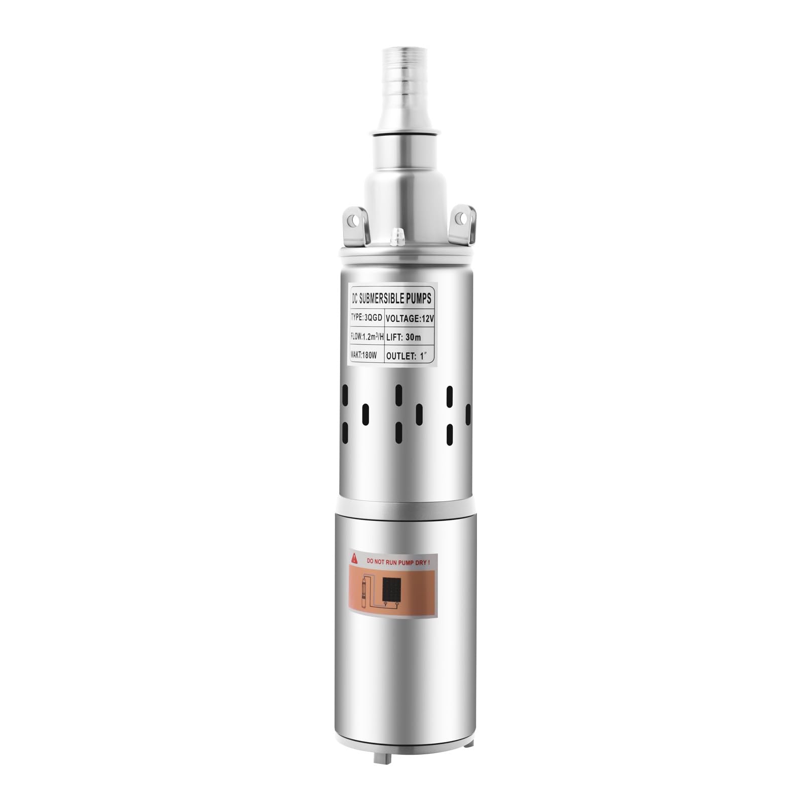 Pompa fontannowa, pompa głębinowa, 180 W, pompa głębinowa, 3000 obr./min, 1,2 m³/h, IP68, pompa zatapialna z przewodem o długości 17 m, pompa wodna do stawów, jezior, zbiorników