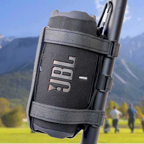 Soporte de altavoz para carrito de golf con correa ajustable para bafles Bluetooth grandes