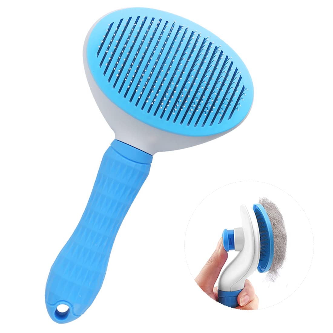 ZIBUYU® Dog Brush for Hair Slicker Dog Comb Brush Pet Grooming Brush Daily Use to Clean Loose Fur & Dirt Great for Dogs and Cats with Medium Long Hair Dog Hair Deshedding Brush for Dogs & Cats (Blue) (B09YV8NYTV) Amazon Price History, Amazon Price Tracker