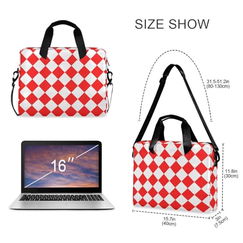 Maletín para portátil 15.6 pulgadas rojo y blanco miniatura 5
