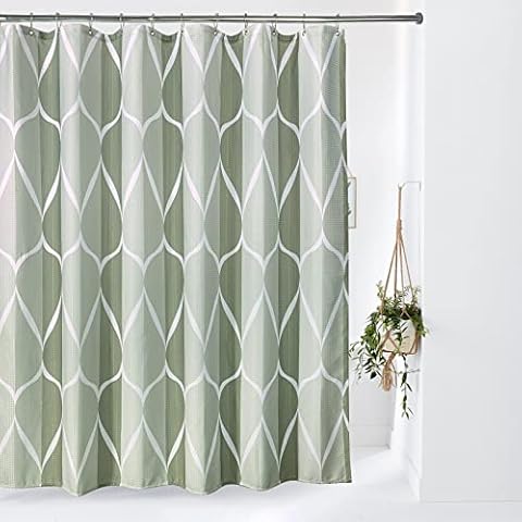 VANZAVANZU Geometric Heavy Duty Shower Curtain Cover