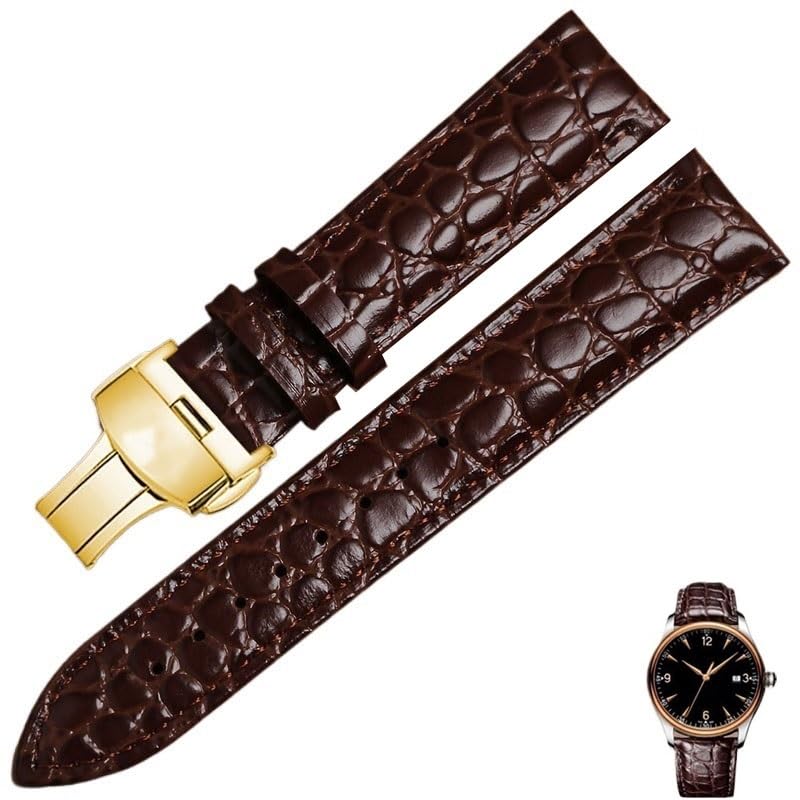 Bracelet de montre en cuir marron 19mm pour Tissot Le Locle
