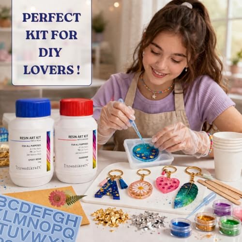 Image of 116pcs Ultimate All-in-One Resin Art Kit with 5 Silicone Moulds Dried Flowers Epoxy Raisin Materials for Making Alphabet Pendant Keychain Earrings Bookmarks & 4 inch Coaster for DIY Beginners