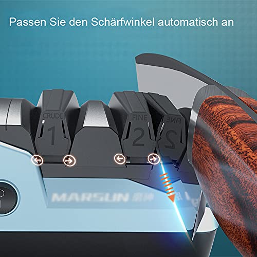 ZJYWAN Elektrischer Messerschleifer Profi USB Messerschärfer 2-in-1 Abziehstein für Alle Messer Grob Schleifen… – Bild 8
