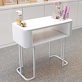 Amecke マニキュアテーブル ネイルデスク ネイルテーブル サロン デスク ネイルメイク作業台 収納引き出し付き デスク 化粧品店、家庭用、スパ、サロンなどに適しています (A1,80cm) [並行輸入品]