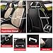 DISUTOGO Seat Covers Full Set Fit for Jaguar XE/XJ 2017-2020 Car Seat Covers Waterproof Leather Seat Cushion with Airbag Compatible (5 Seats, Black & Beige)