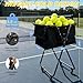 Jwevvie Tennis Ball Hopper Cart, Foldable, Large Capacity Pickleball Tennis Ball Collector for Court Training & Coaching with 4 Wheels Portable