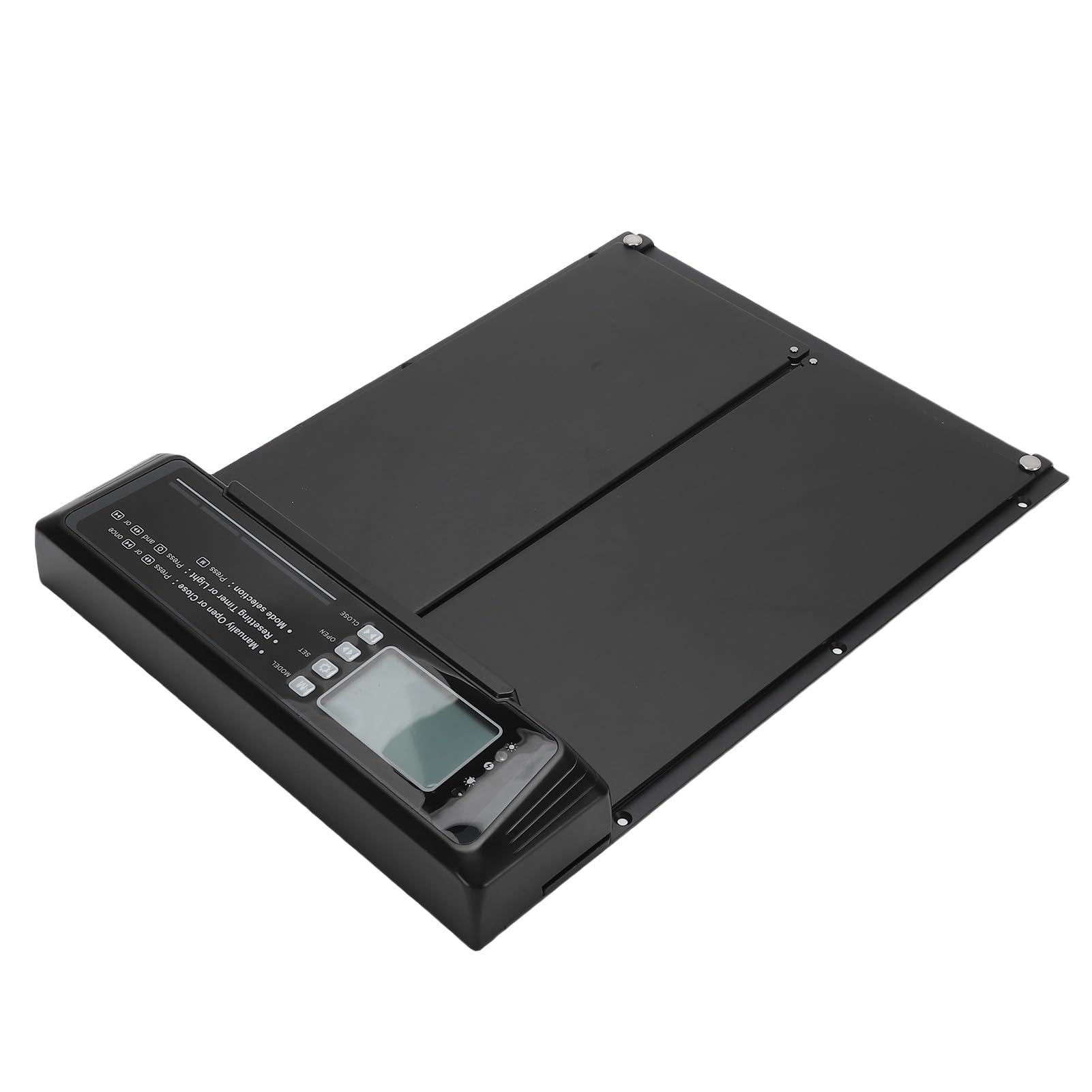 GLOGLOW Puerta Automática para Gallinero, Abridor de Puerta para Gallinero con Energía Solar, Automática para Pollo con Sensor de Luz, Temporizador, Control Remoto, Alarma