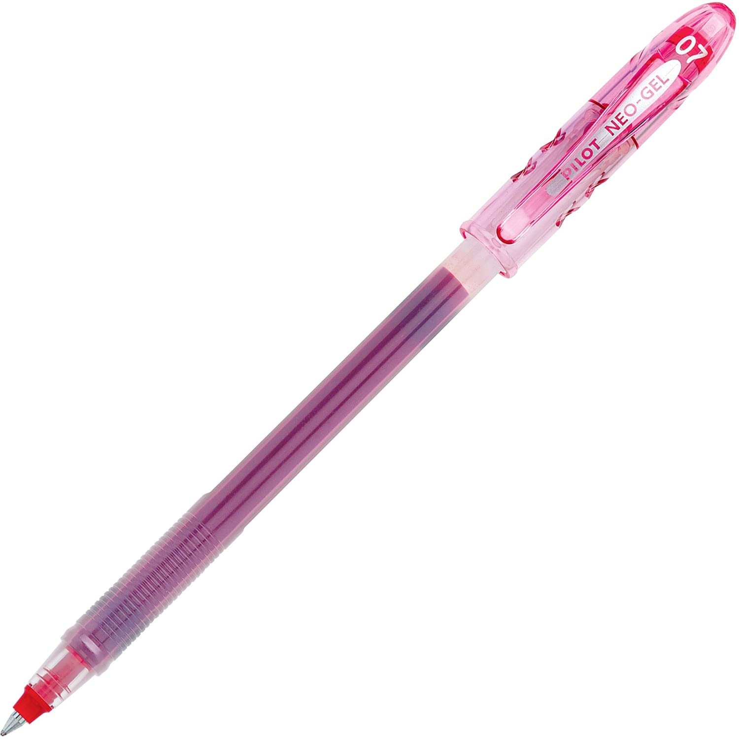 Pilot Neo-Gel Rolling Ball Pen - Pen Point Size: 0.7mm - Ink Color: Red - Barrel Color: Translucent - 12 / Dozen by Pilot