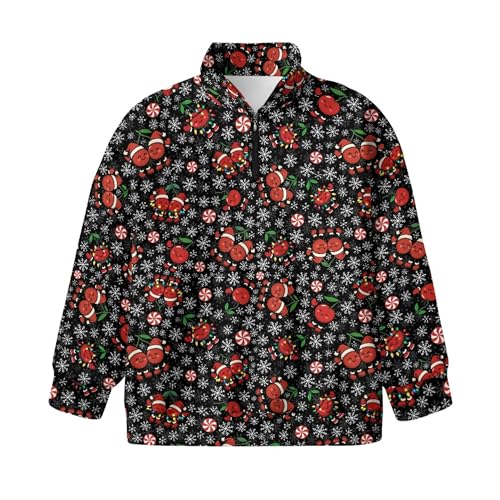 Image of AmzPrint Girls Graphic Quarter Zip Coat Long Sleeve Lightweight Oversized Athletic Running Hoodies For Kids Teen Girls