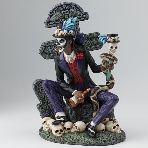 Estatua de Poliestireno pintada a mano Baron Samedi 7.5 pulg miniatura 3