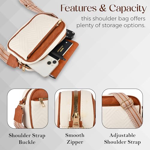 Image of TS WITH TECHSUN Women's Crossbody Sling Bag, Ladies Stylish Purse, Faux Leather Waterproof Messenger Bag, Adjustable Shoulder Strap, Suitable For Travel, Shopping, Etc.
