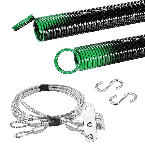 HardwareX supply Heavy Duty Electrophoresis Extension Garage Door Springs for 7ft high (120LB-Green)