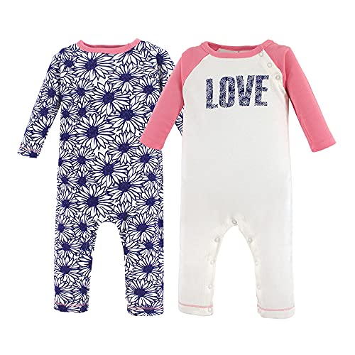 Image of Touched by Nature Baby-Girls Organic Cotton Coveralls