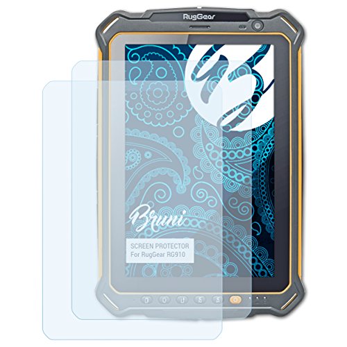 Preisvergleich Produktbild Bruni Schutzfolie kompatibel mit RugGear RG910 Folie, glasklare Displayschutzfolie (2X)