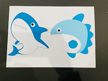 魚　壁飾り　額装 夏 水族館 7月 8月 魚 サメ 壁面 飾り 壁面飾りの通販 by 雅の