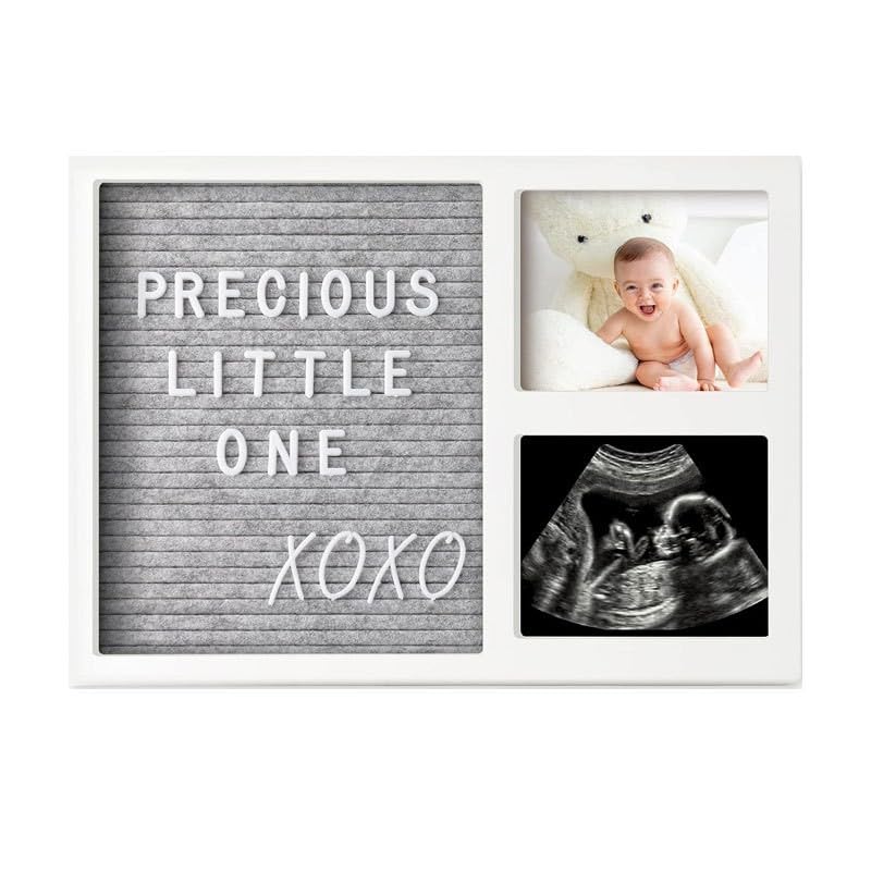 Baby Picture Frames Baby Scan Photo Frame with Sweet Letterboard Ultrasound Photo Frame Wood 7.5 * 10cm