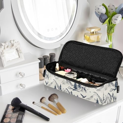 Bolso organizador de viaje CWUPZAY para herramientas de cabello resistente al calor con estampado de pinos marmoleados miniatura 7