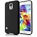 Produktbild NALIA Handyhülle kompatibel mit Samsung Galaxy S5 Mini, Hülle Ultra-Slim Silikon Case, Dünne Crystal Schutzhülle Etui Handy-Tasche Schale Back-Cover Bumper, TPU Smart-Phone Gummi-Hülle - Schwarz