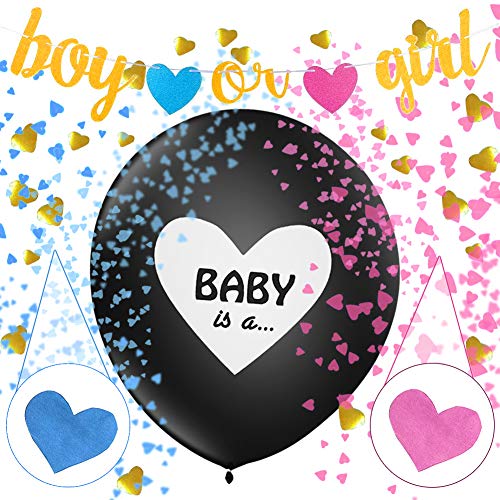 Sunshine smile 2 PCS Ballo Fille ou Garcon Baby Shower,Gender Reveal Ballon,Ballon Fille ou Garcon,Fille ou Garcon Decoration,Gender Reveal Party Decoration (2)