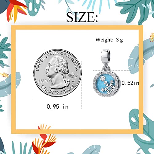 Image of Christmas Holiday Season Charms for Pandora Bracelets New Snowflake Santa Claus Home Moose Gift Tree Candy Cane Snow Globe