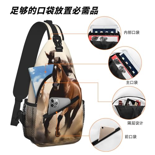 Bolso bandolera Negro para mujer y hombre miniatura 6