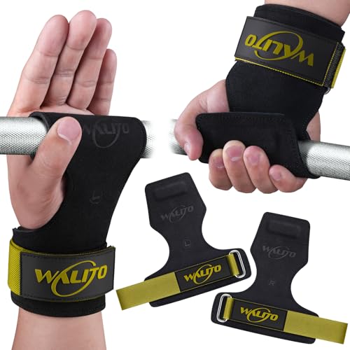Image of Weight Lifting Wrist Strap,Double Layer Leather Wrist Wraps with Neoprene Padding for Weightlifting & Deadlifts - Adjustable Gym Straps for Men & Women