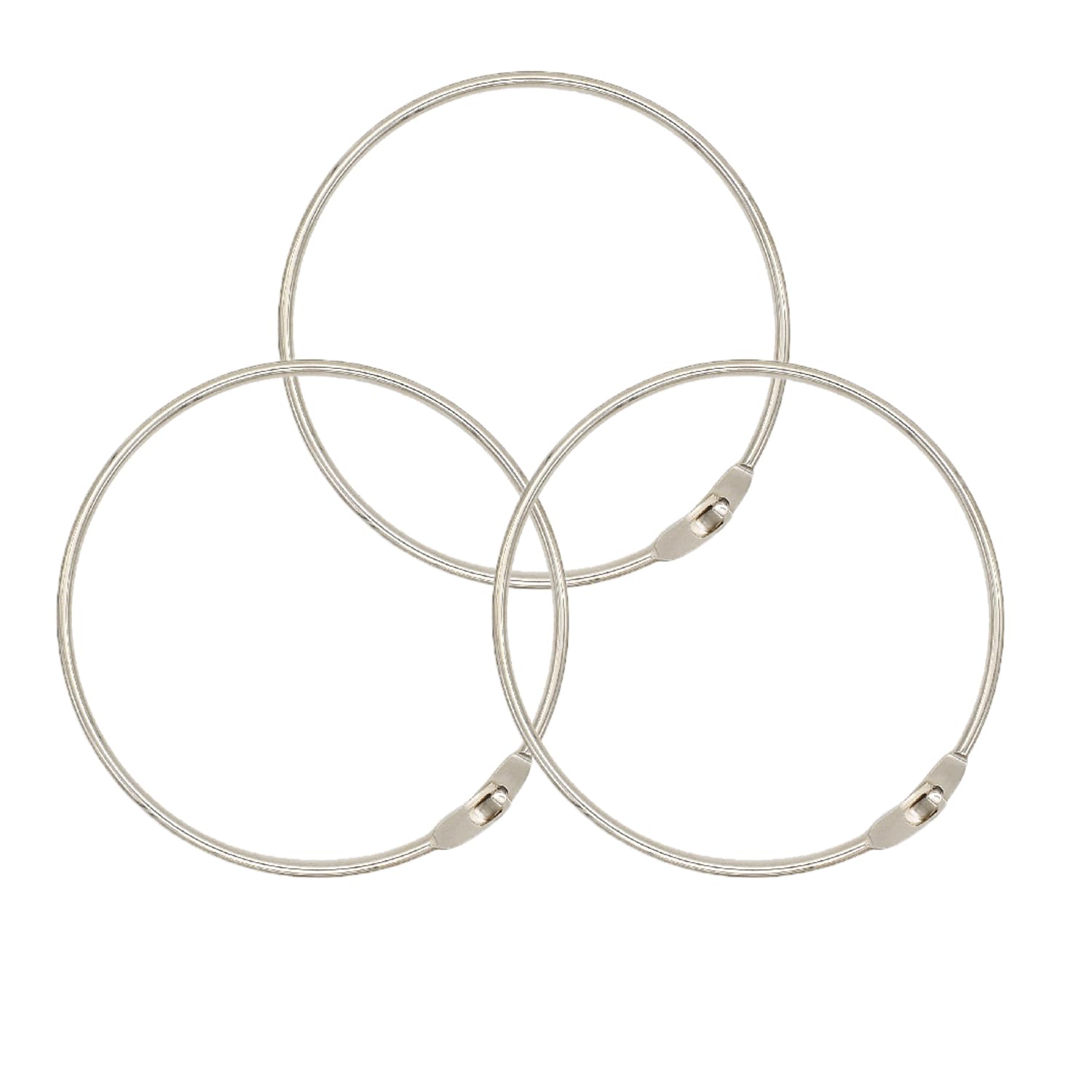 3pcs 6 Inch Metal Rings Wrench Organizer for Bib Vests Craft Index Card Dream Catcher Key, Easy to Open and Close Heavy Duty.