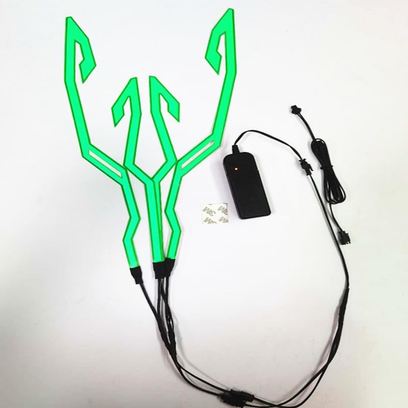 Motorcycle Helmet LED Light Strip, Helmet Riding LED Sticker, Night Riding Safety Signal Light (Green)