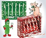Pickle & Bacon Flavored Candy Cane Gift Set 2pk (BrightandBold)