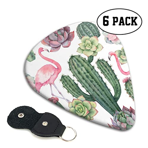 Lot de 6 médiators pour guitare acoustique, guitare électrique, basse, ukulélé – Fin, moyen et épais – Flamant rose - Les Beatles, Paul McCartney, John Lennon, RIngo Starr, George Harrison Lot de 6 médiators pour guitare acoustique, guitare électrique, basse, ukulélé - Fin, moyen et épais - Flamant rose – Image 3