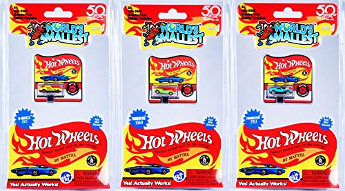 Worlds Smallest Series 4 Set of 3 Mini Cars - 1969 Turbofire - 2011 Twinduction - 2015 D-Muscle