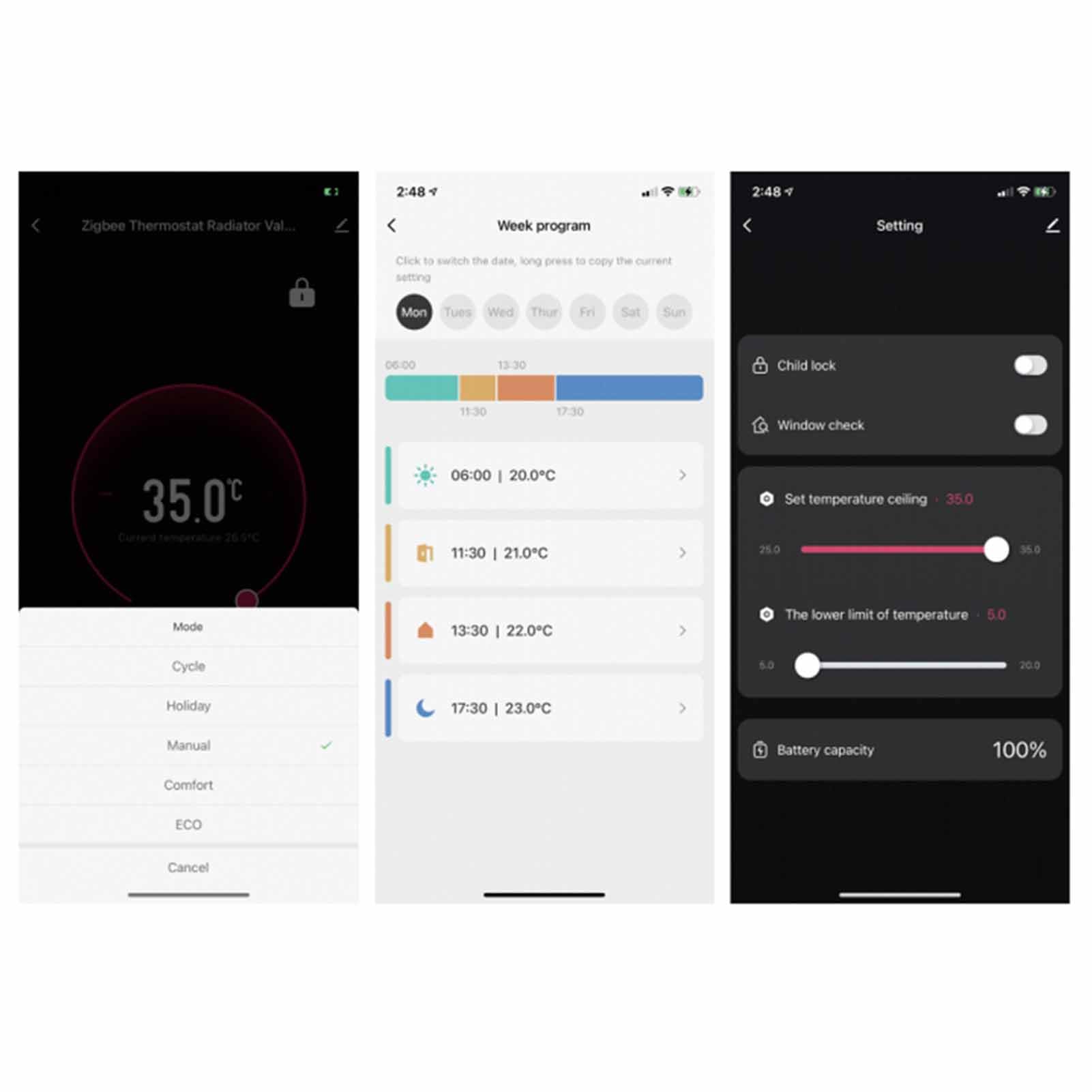 Sxhlseller Valvola di Riscaldamento con Valvola Termostatica Programmabile per Radiatore, Smart TRV per Hotel Domestici, Controllo Vocale Dell'app per la Regolazione Ottimale della Temperatura