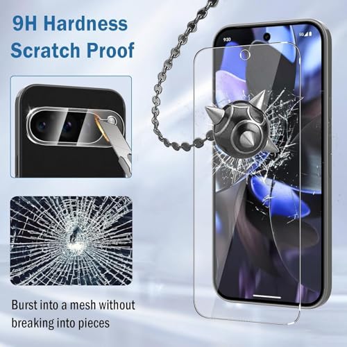 Image of Uyiton SHILD (Pack of 2) Tempered Glass Screen Protector for Google Pixel 9 / Pixel 9 Pro (6.3-inch) | 9H Hardness | 100% Fingerprint Unlock | HD Clarity | Easy Installation | Scratch Resistant