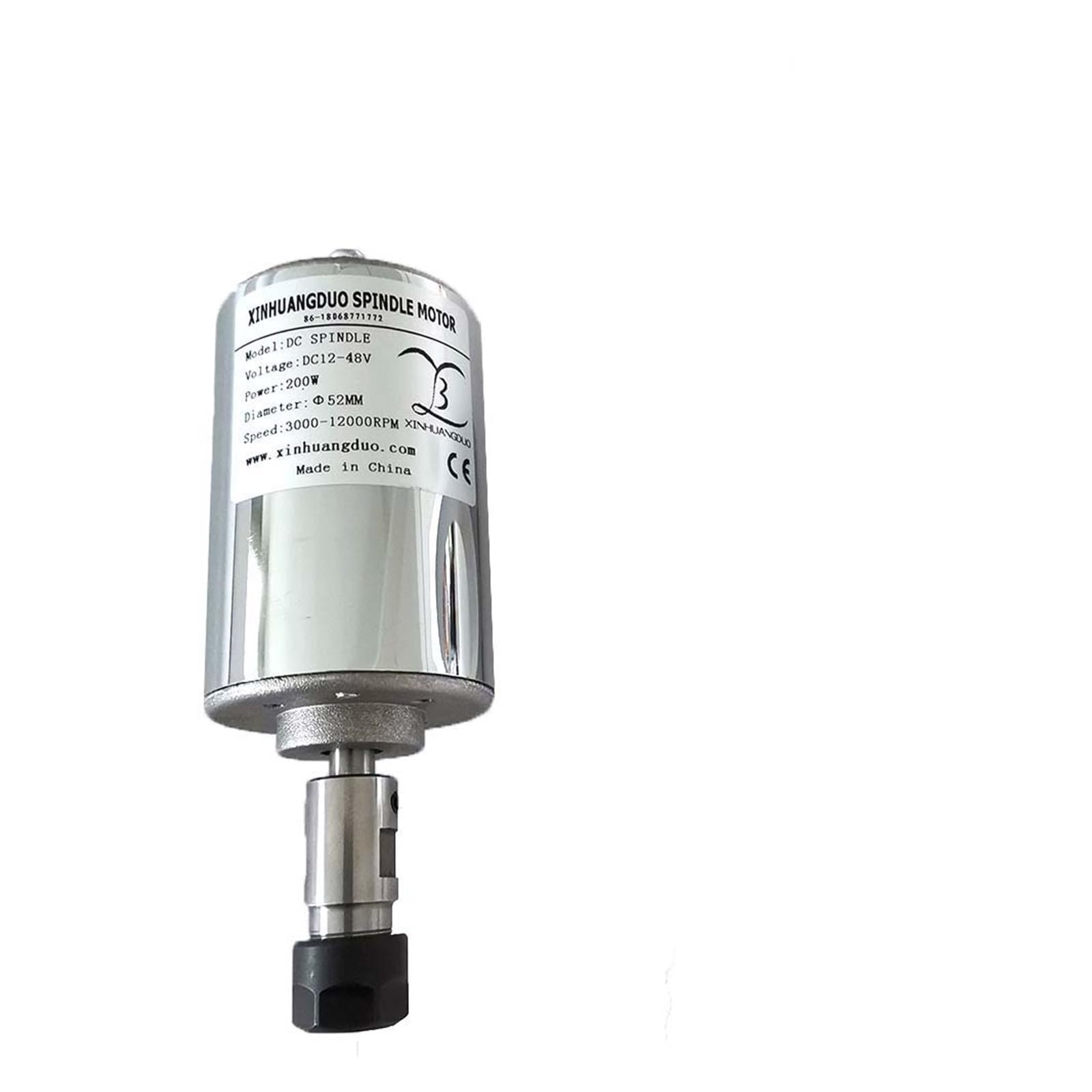48V 200w/300w/400w/500w Spindle Engraving Machine Spindle Motor Air-cooling Spindle DC Motor CNC Engraving Machine ER11 or ER16(200W ER11 Spindle) 200W ER11 Spindle X