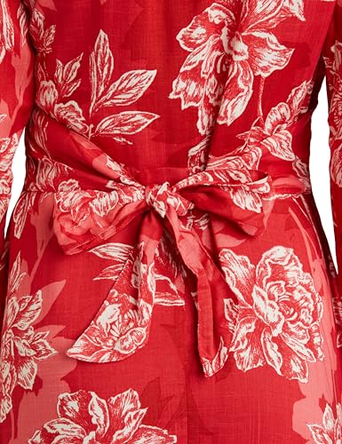 Image of BIBA Women's Below The Knee 3 /4 Sleeves Collared Neck Printed Casual Dress