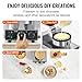 VEVOR Commercial Waffle Maker, 1230W Round Waffle Baker Machine, Non-Stick Stainless Steel Belgian Waffle Iron with Temperature and Time Control, Handle, for Restaurant Bakery Snack Bar Family