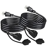[2PACK] 3FT Black Outdoor...