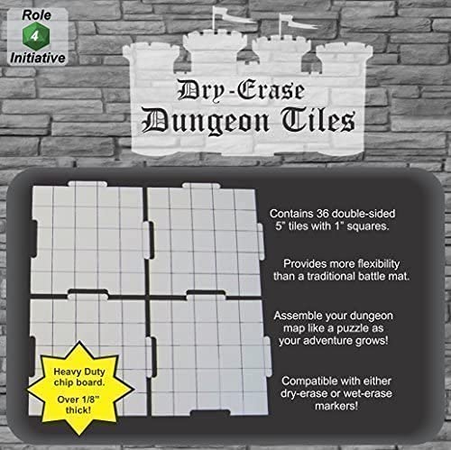 Buy Dungeon Tiles - Dry Erase White 1 Inch Square Grid Battle Mat for ...