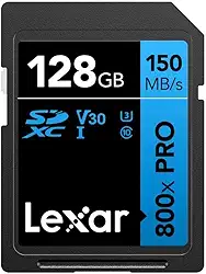 Lexar High-Performance 800x PRO SDHC/SDXC UHS-I Cards BLUE Series 128GB