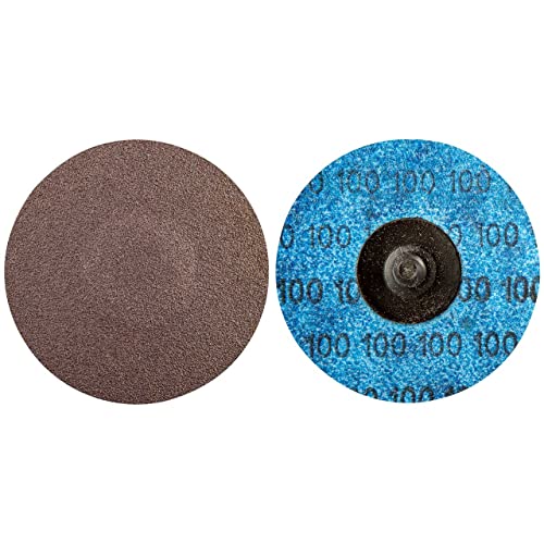 Norton 66261121035 3 in. Gemini R228 AO Medium Grit TR (Type III) Quick-Change Cloth Discs, 100 Grit, 50 Pack