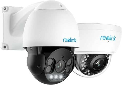 REOLINK Cámaras de seguridad para el hogar 4K al aire libre, vigilancia IP PoE, detección inteligente de seres humanosvehículos, zoom óptico 5X,