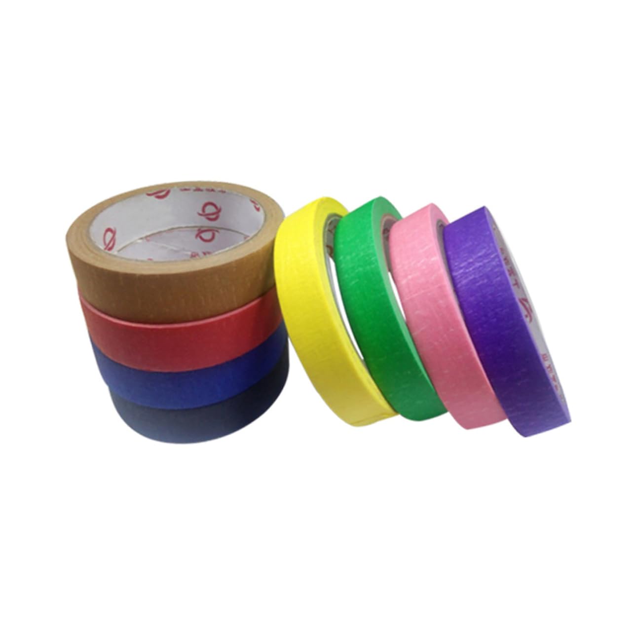 NOLITOY 6pcs Textured Masking Tape Adhesive Tape Spray Masking Tape Paper Wrinkle- for Indoor/Outdoor Decor Random