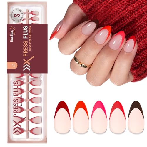 Beetles X Press Red French Tip Press On Nails - Rouge French | 5 ...