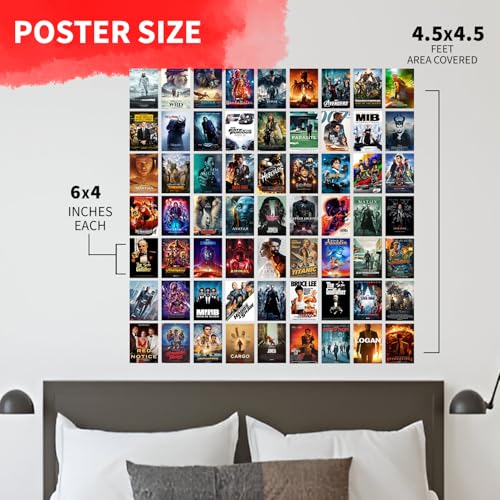 Image of VEENSHI Set of 54 Movie wall poster | Wall Art | Room Decor | Bedroom Decor | Size : 6x4 inch