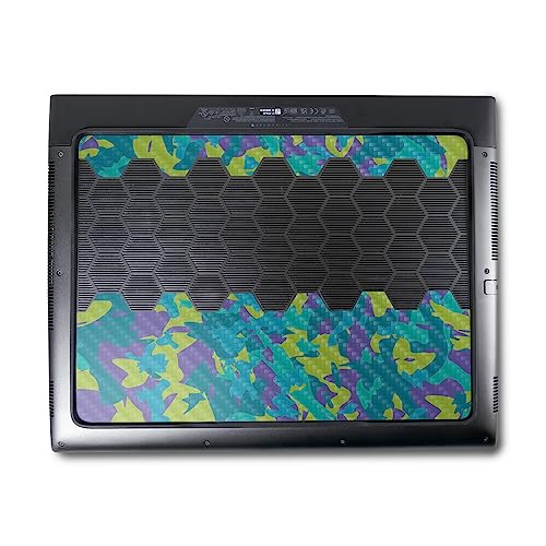 Image of MightySkins Carbon Fiber Skin Compatible with Alienware M18 R1 (2023) Full Wrap Kit - Summer Camouflage | Protective, Durable Textured Carbon Fiber Finish | Easy to Apply | Made in The USA