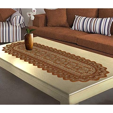 MforStyle Lace Table Runner in Brown Cover