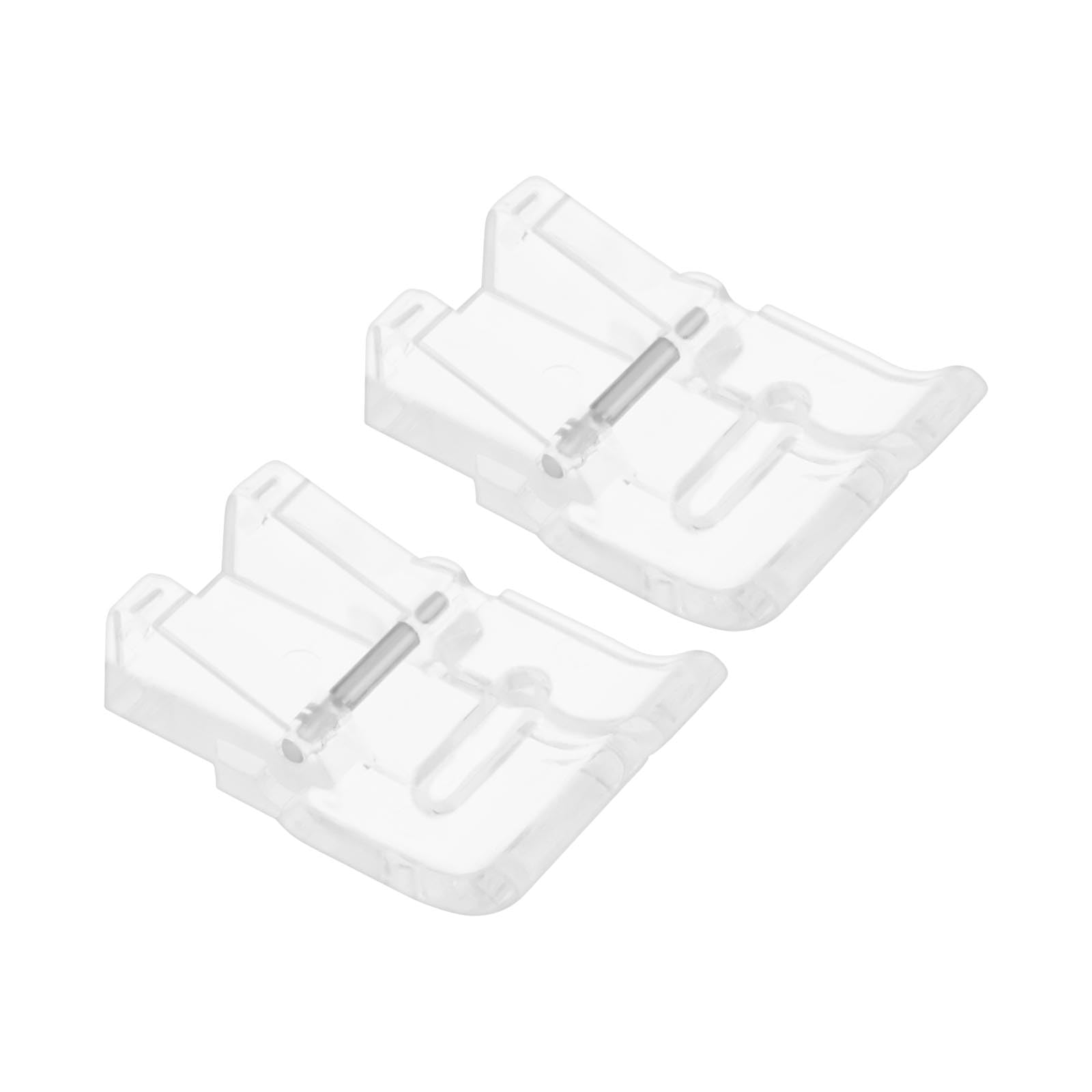VGOL 2pcs Snap On Presser Foot Applique Clear Presser Feet Low Shank Sewing Machine Presser Foot Compatible with Singer Compatible with Brother Plastic