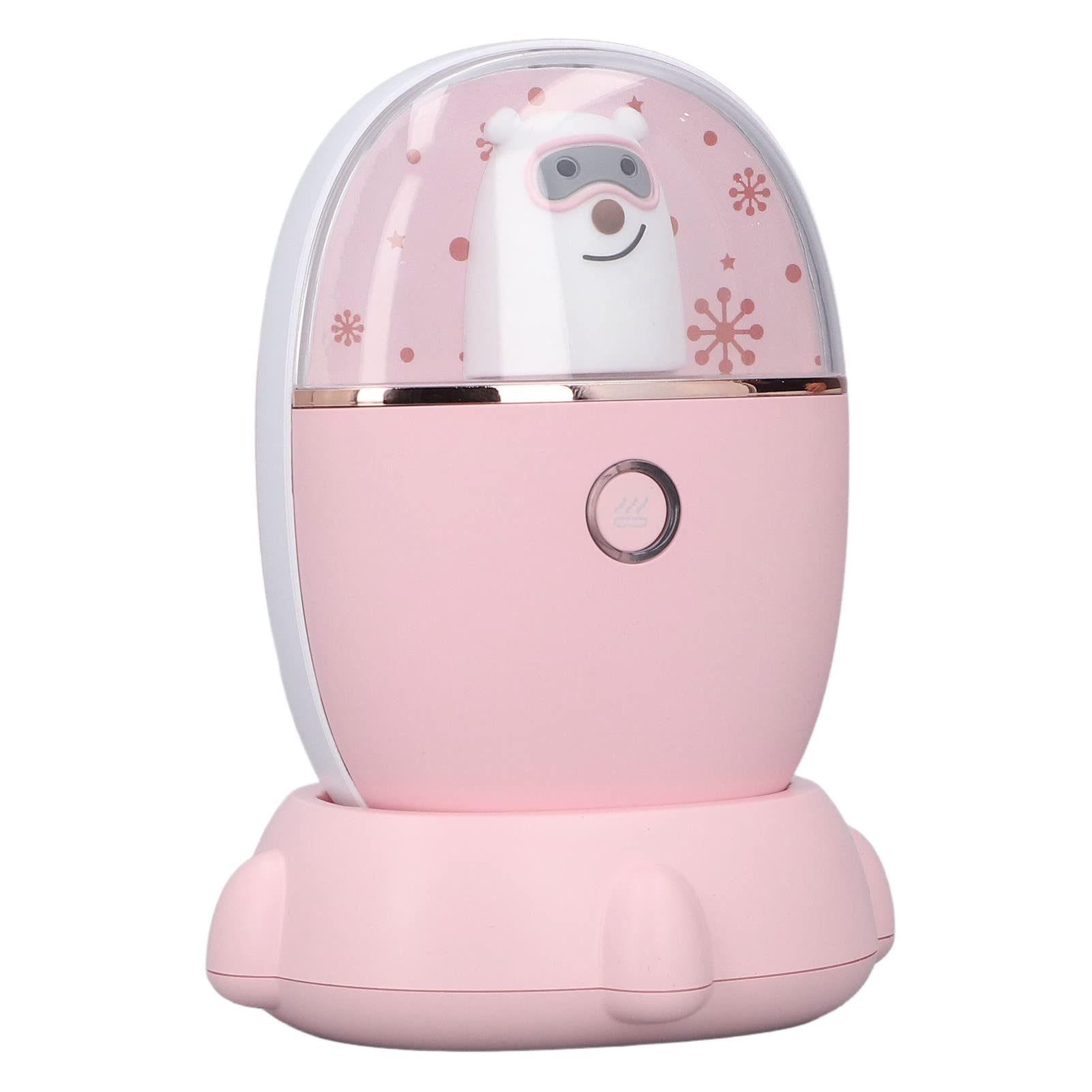 Scaldamani ricaricabile Piccolo scaldamani portatile bifacciale con ricarica USB per il viaggio a casa (Rosa)