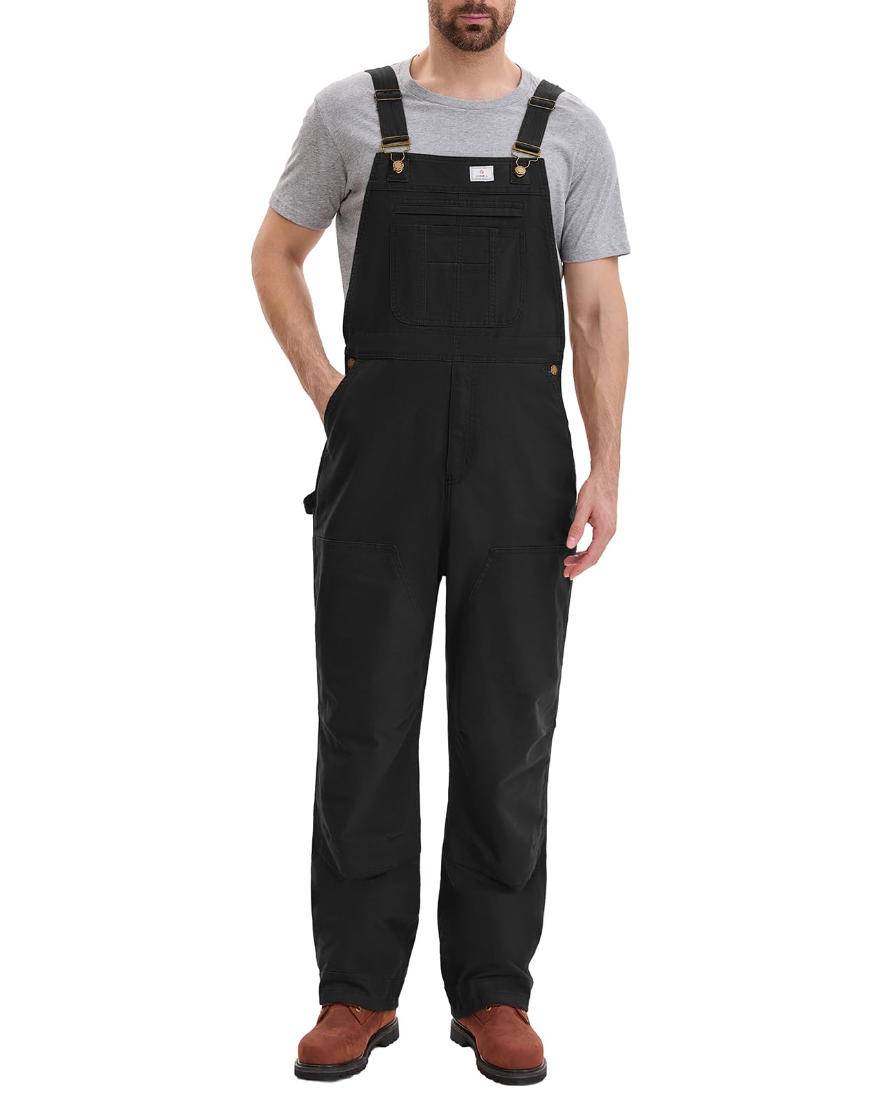 HISEA Flex Canvas Overalls for Men